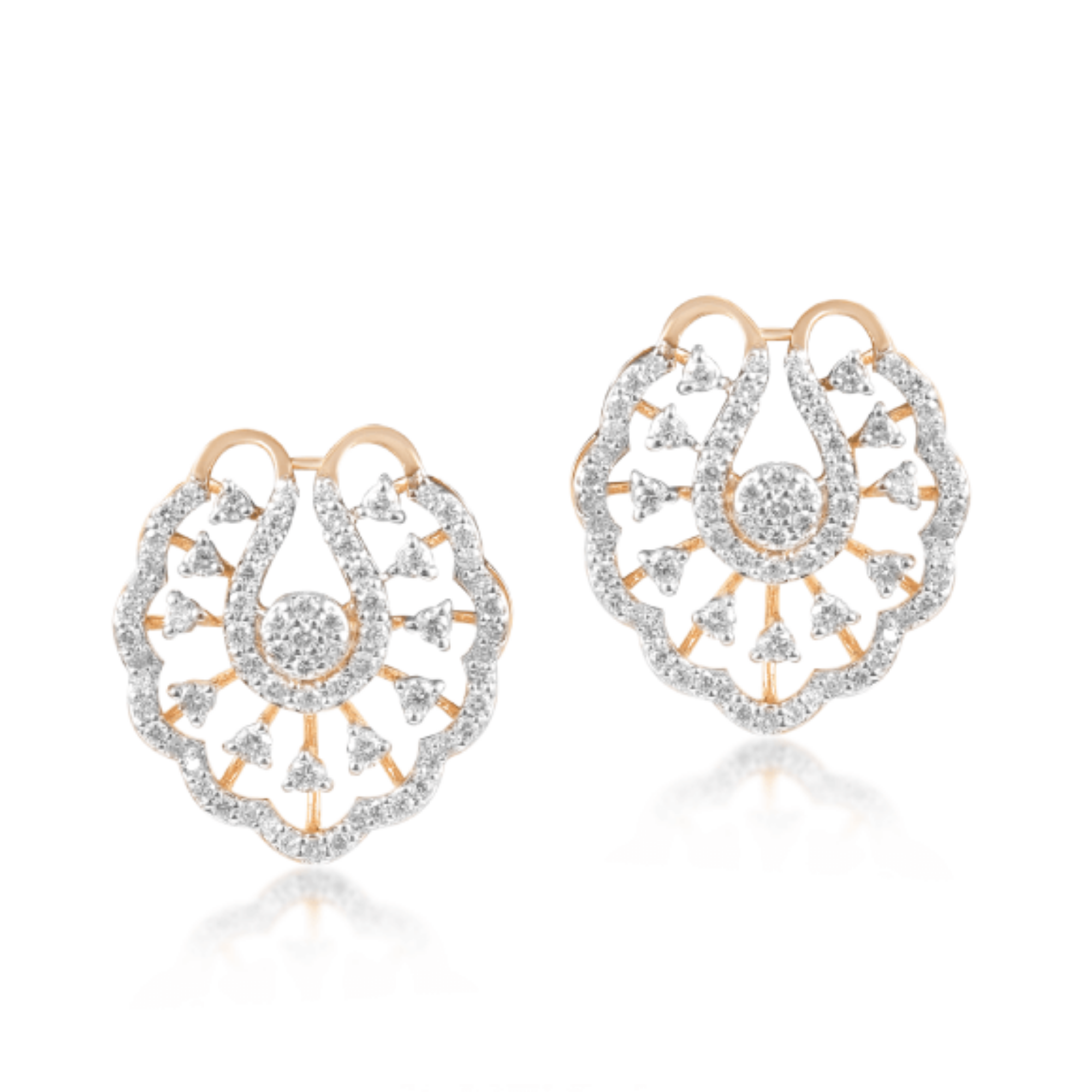 Pendant in 18kt Rose gold with Round Brilliant cut diamonds