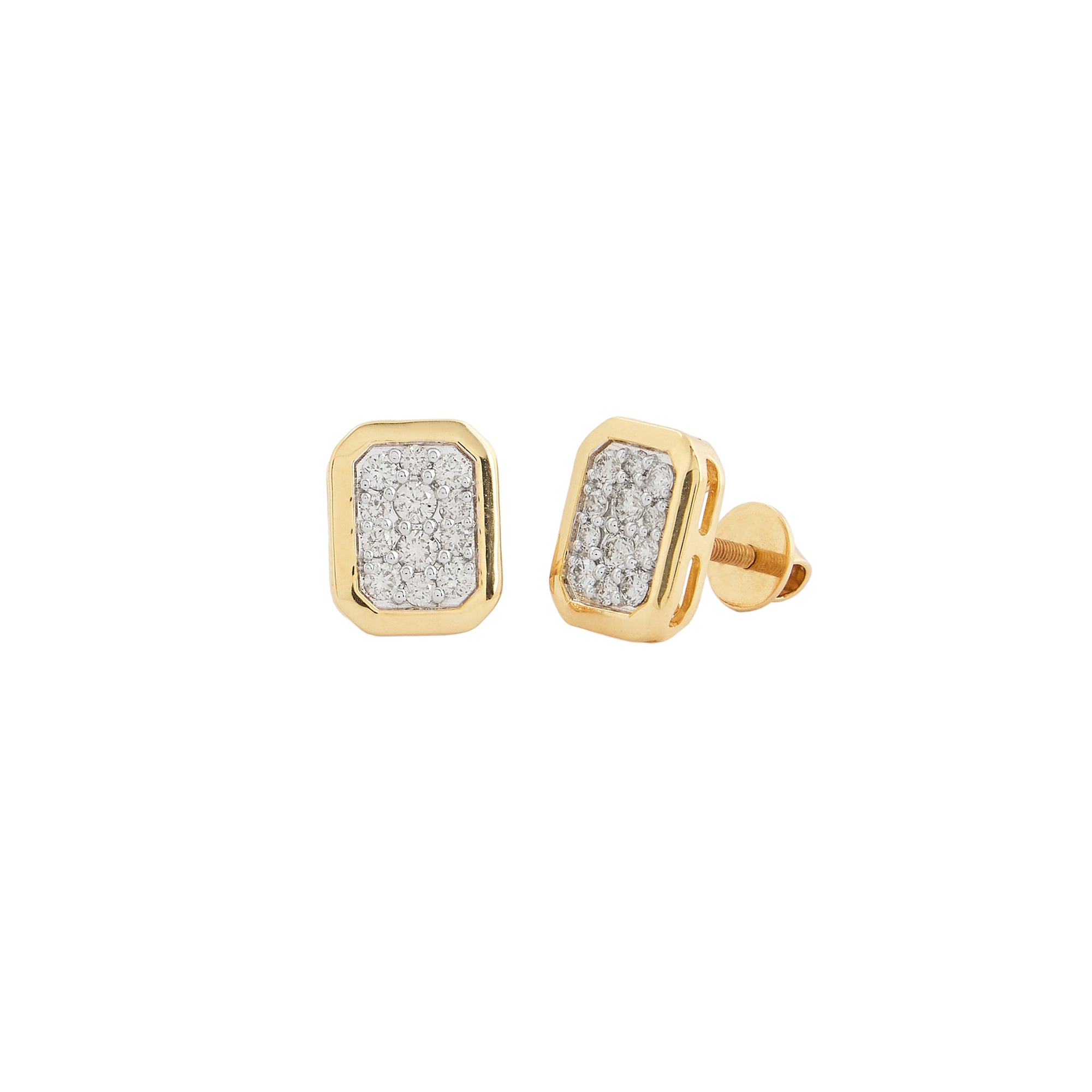 Diamond pendant set in 18kt yellow gold with brilliant round diamonds.