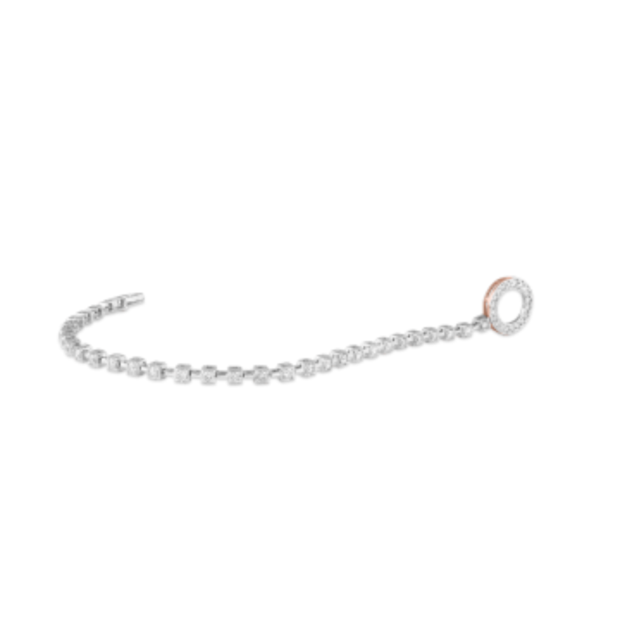 Tennis Bracelet in 14kt white gold with Round Brilliant cut diamonds
