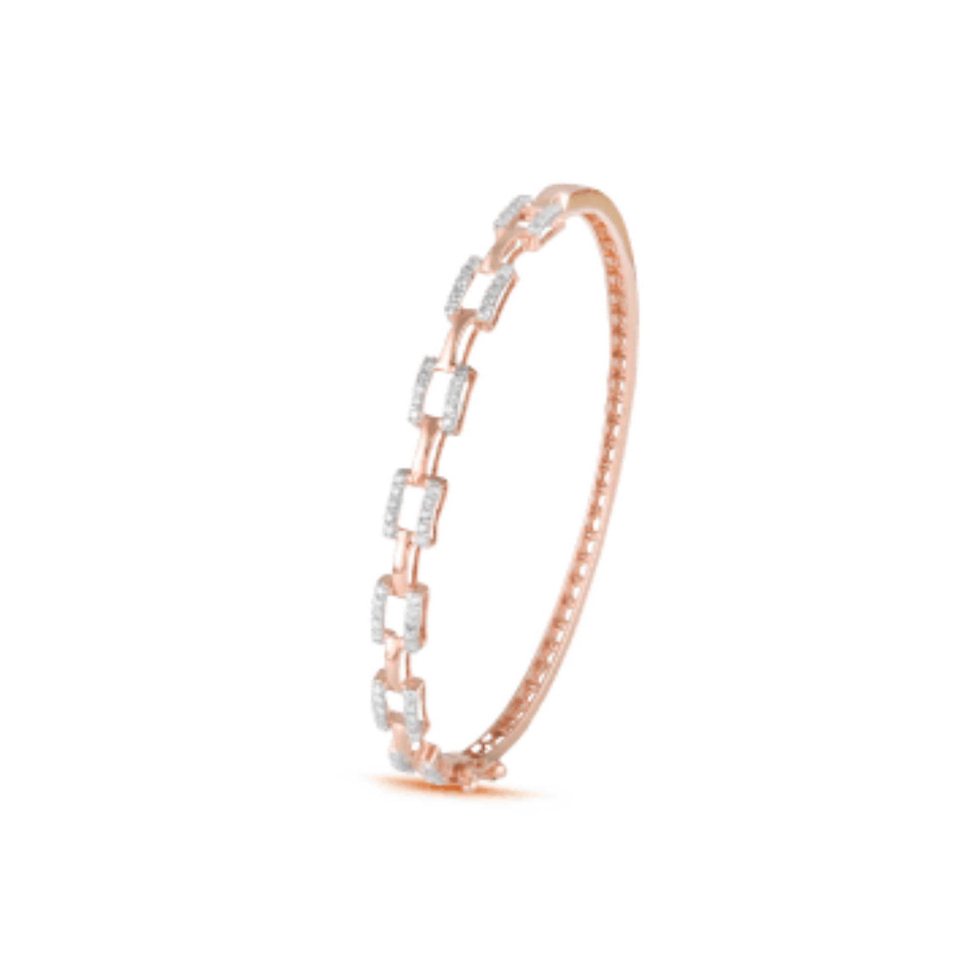 Bracelet in 14kt rose gold with Round Brilliant cut diamonds