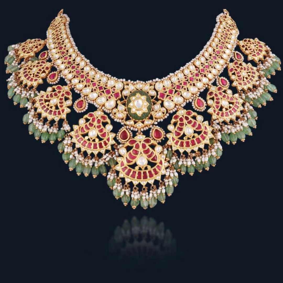 Kundan necklace Set in 22kt gold