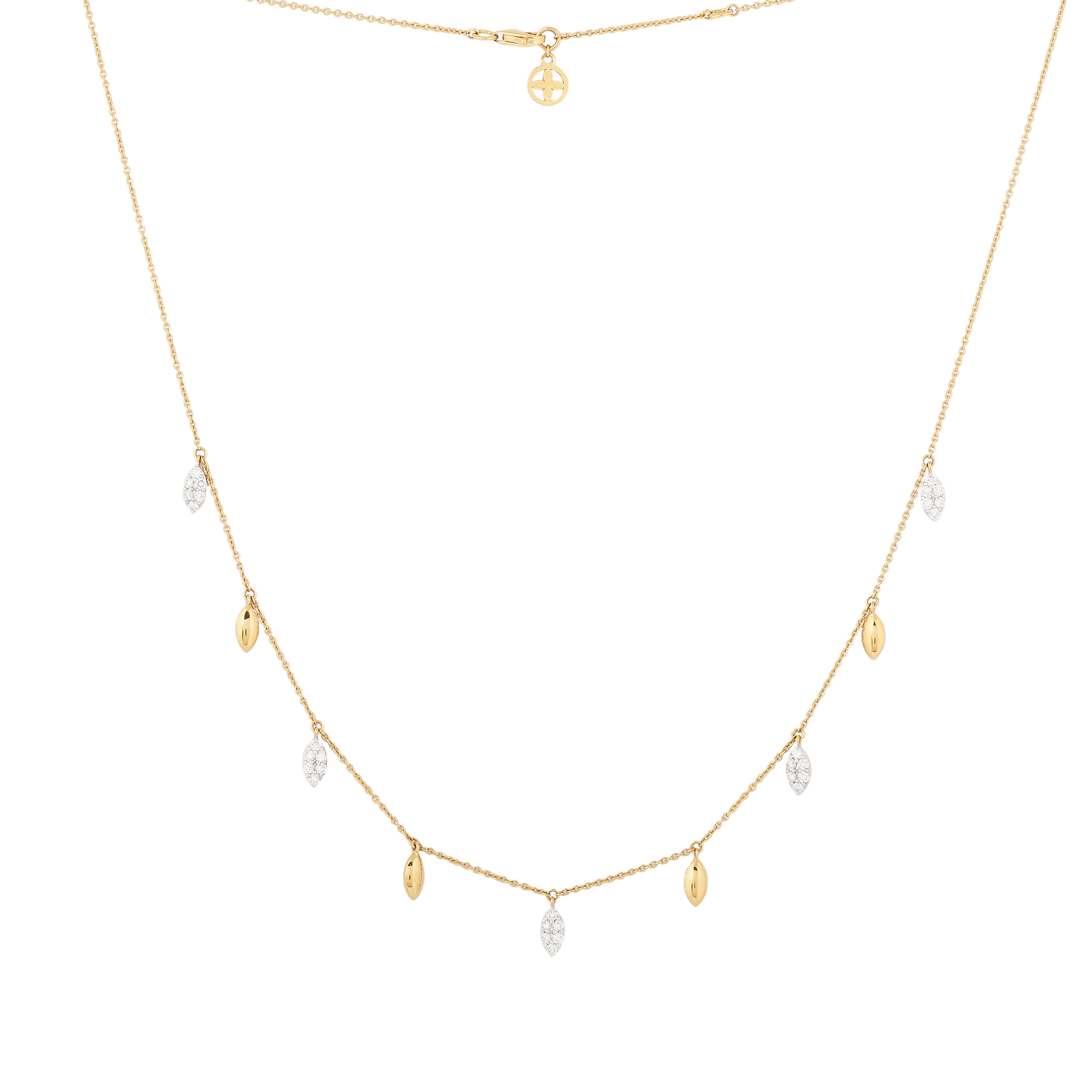 Pendant in 18kt yellow gold with Round Brilliant cut diamonds