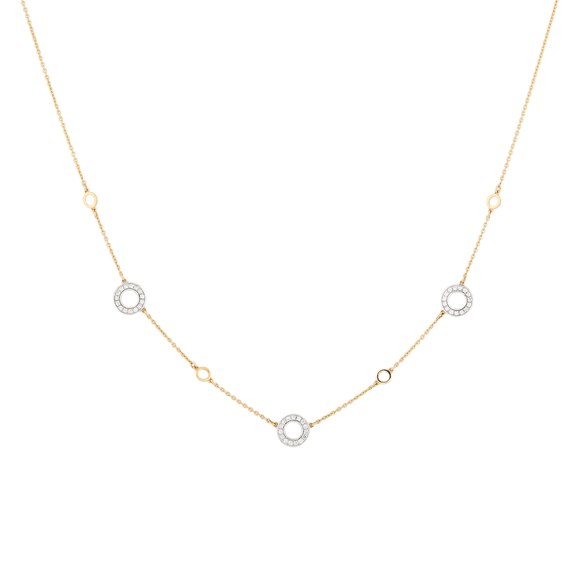 Pendant in 18kt yellow gold with Round Brilliant cut diamonds