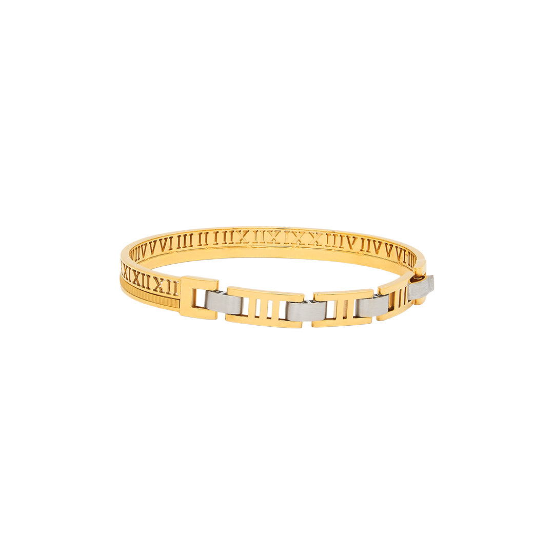 Bracelet in 22 kt gold with rhodium.