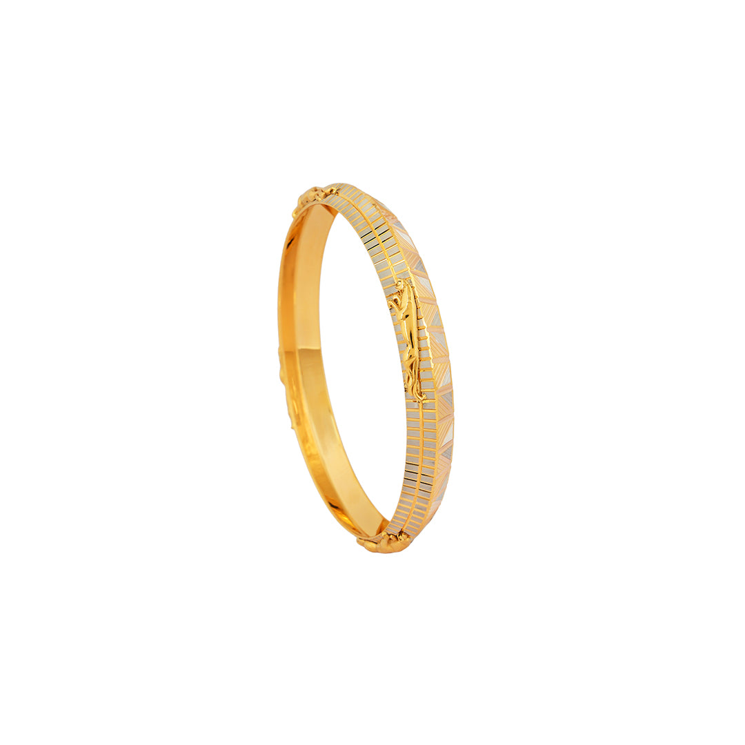 Bracelet in 22 kt gold with rhodium.