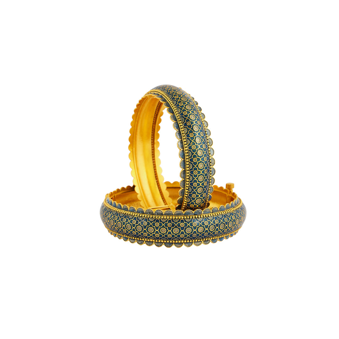 Kada in 22kt Antique gold with enamel.