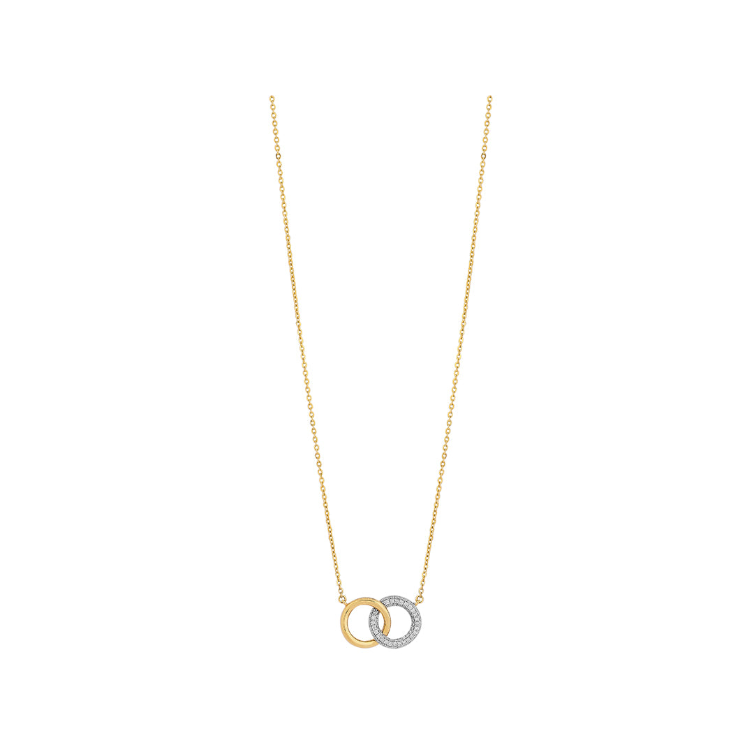 Pendant set in 18kt yellow gold with brilliant round diamonds.