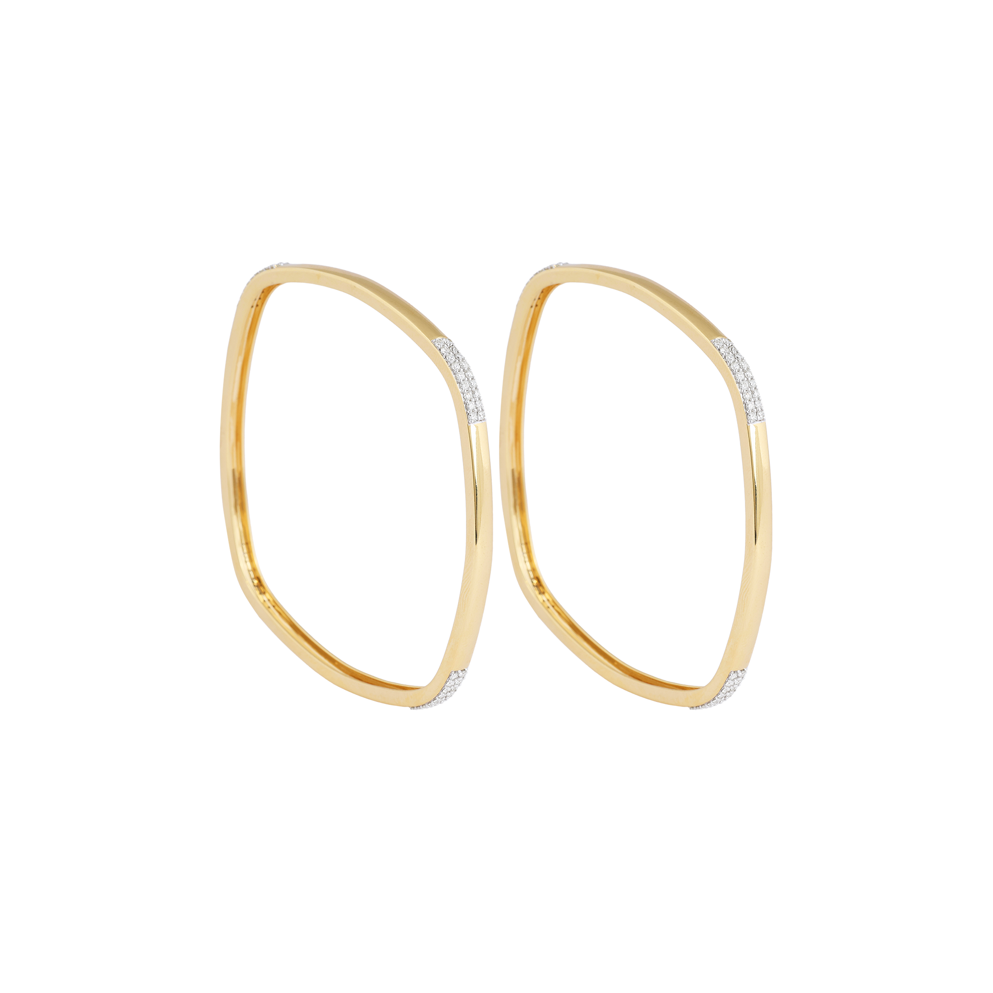 Bangle in 14kt yellow gold with Round Brilliant cut diamonds